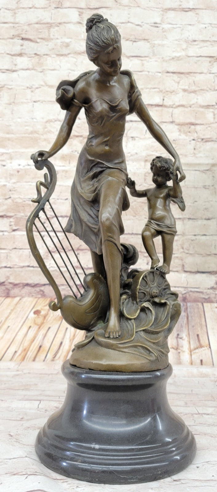 Buy Sexy Fairy and Putti Bronze Sculpture – Female Celestial Figure, Elegant Gift Craft