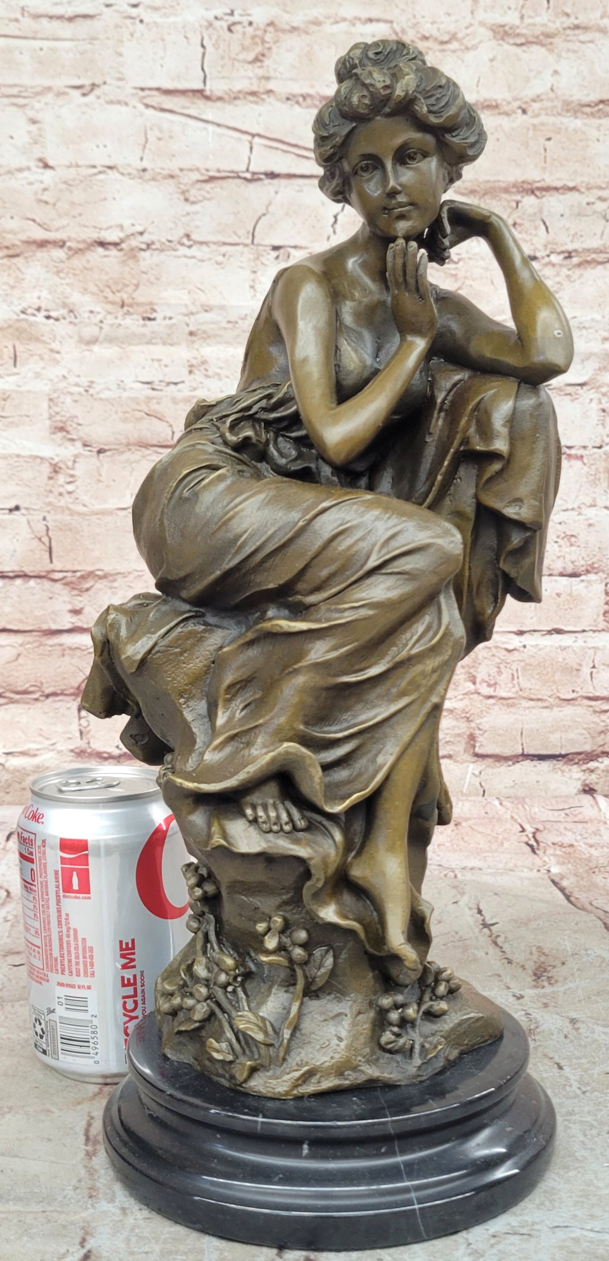 Bronze Sculpture Signed Original Hot Cast Nude Girl By Cesaro Statue Decorative