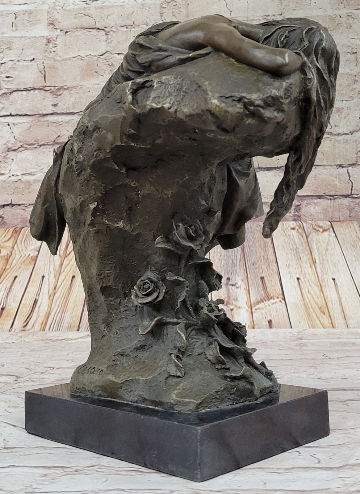 Deco Sexy Nude Girl Bronze Sculpture Statue Figure Extra Large Deal Lost Wax