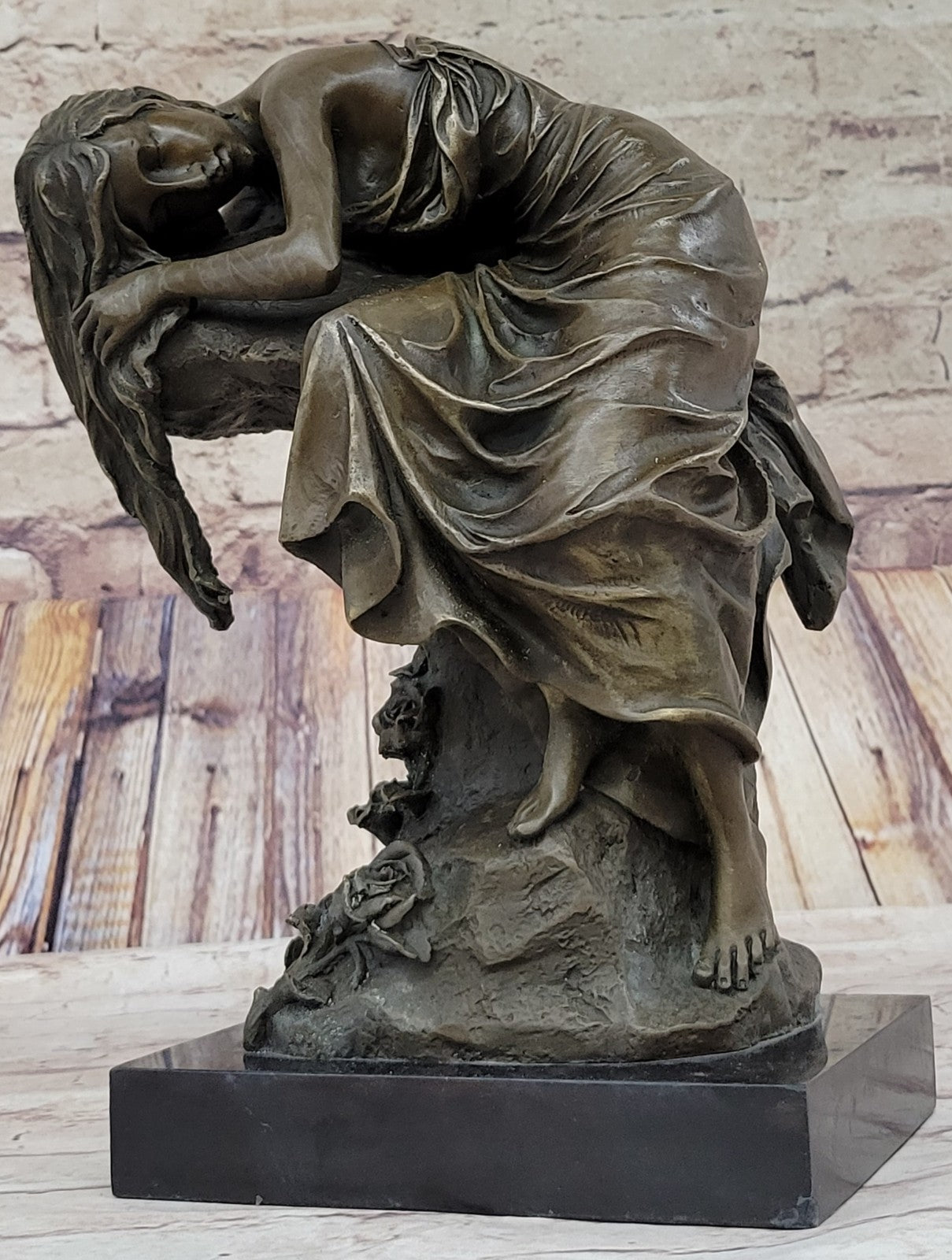 Buy Deco Sexy Nude Girl Bronze Sculpture – Extra Large Lost Wax Art Figure