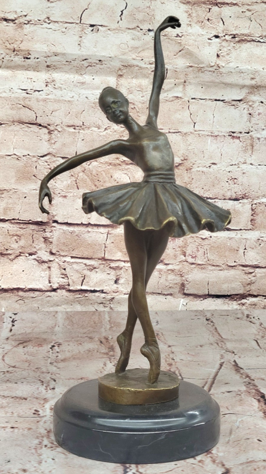 Handcrafted bronze sculpture SALE Marble Deco Nouveau Art Ballerina Prima