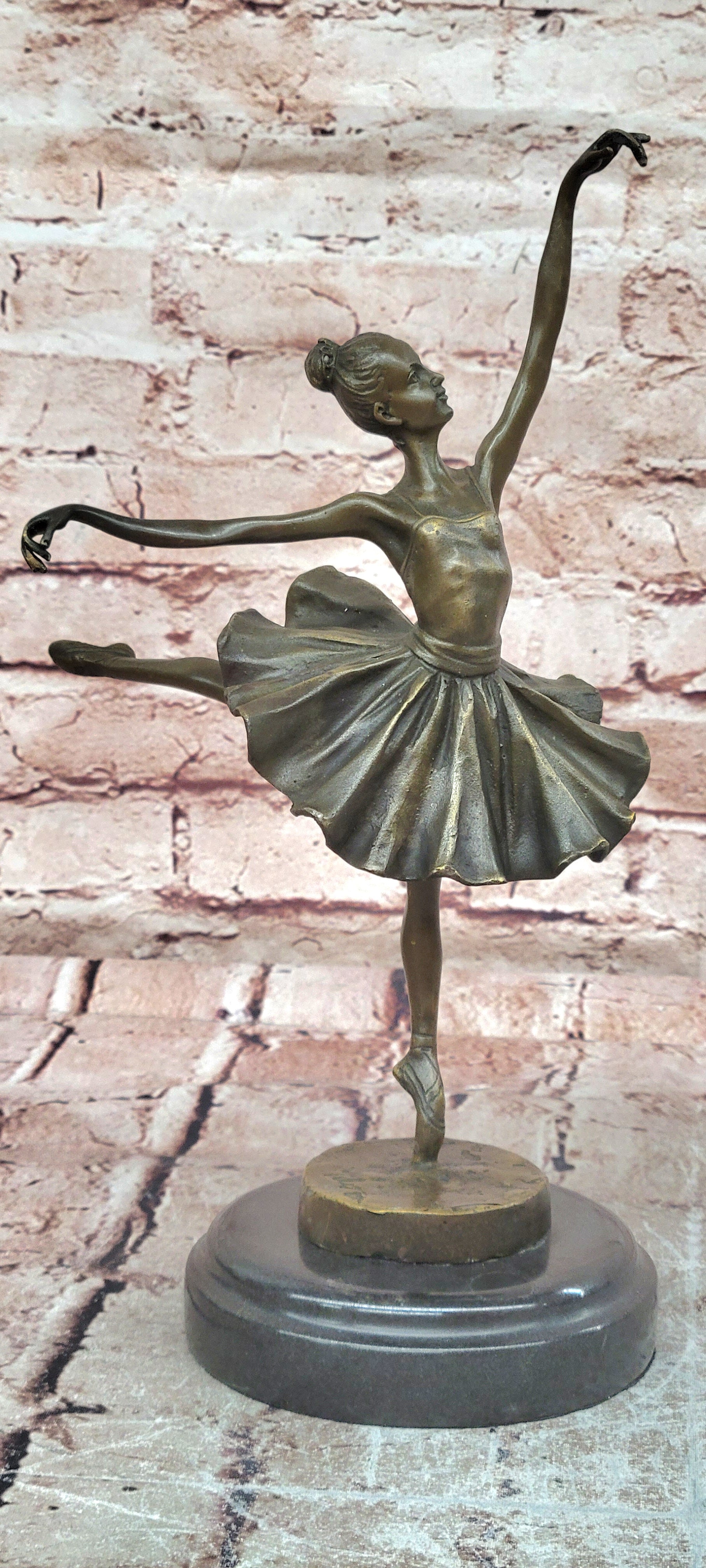 Cast Bronze Sculpture Ballerina Ballet Dancer Figurine Statue Hand Made Statue