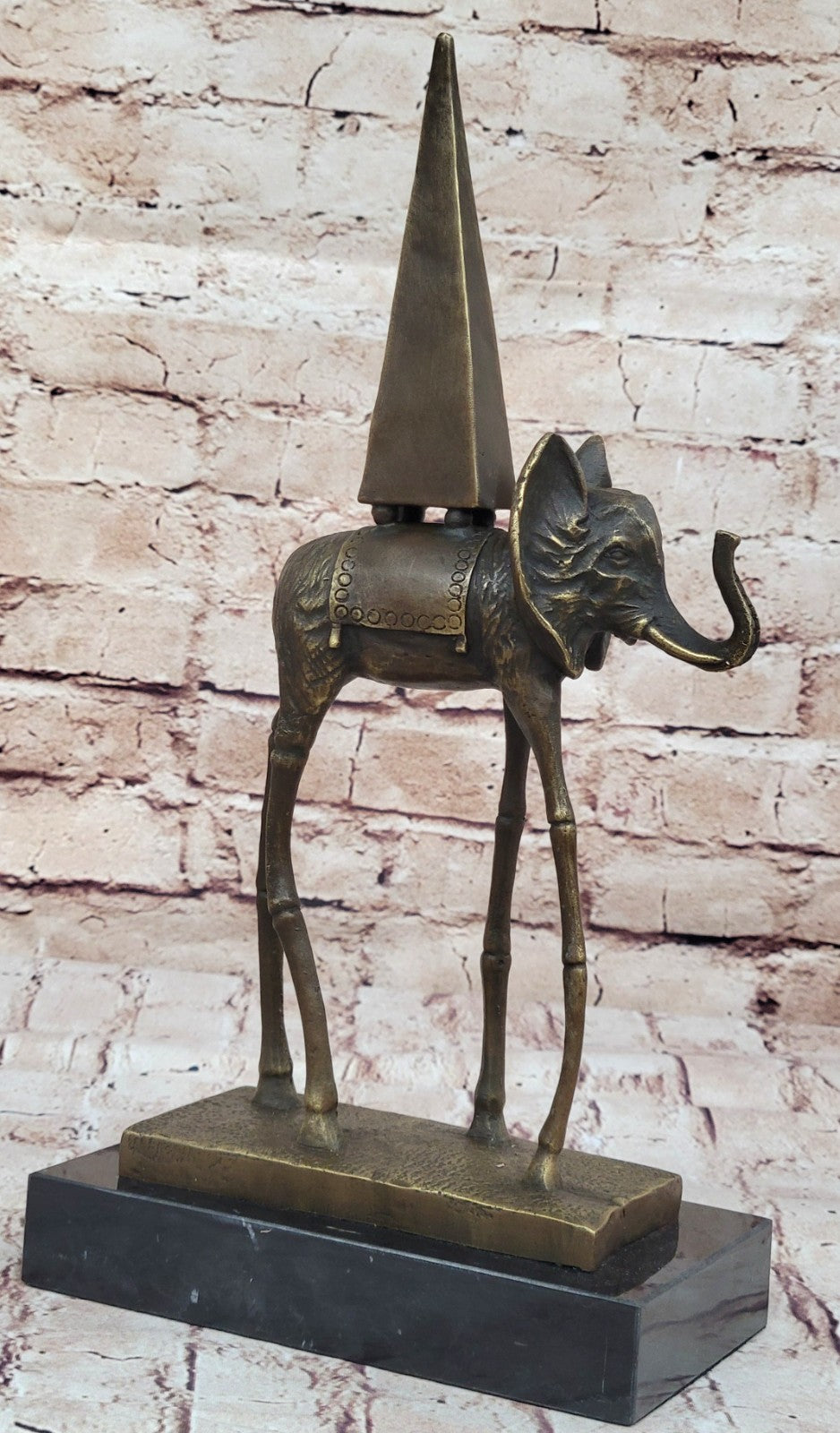 SALVADOR DALI HOMMAGE - BRONZE SCULPTURE - SPACE ELEPHANT - 100 % BRONZE FIGURE