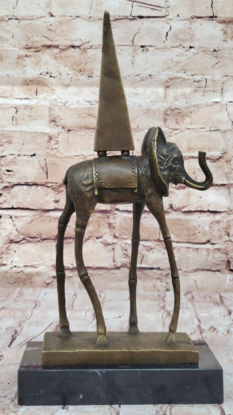 SALVADOR DALI HOMMAGE - BRONZE SCULPTURE - SPACE ELEPHANT - 100 % BRONZE FIGURE
