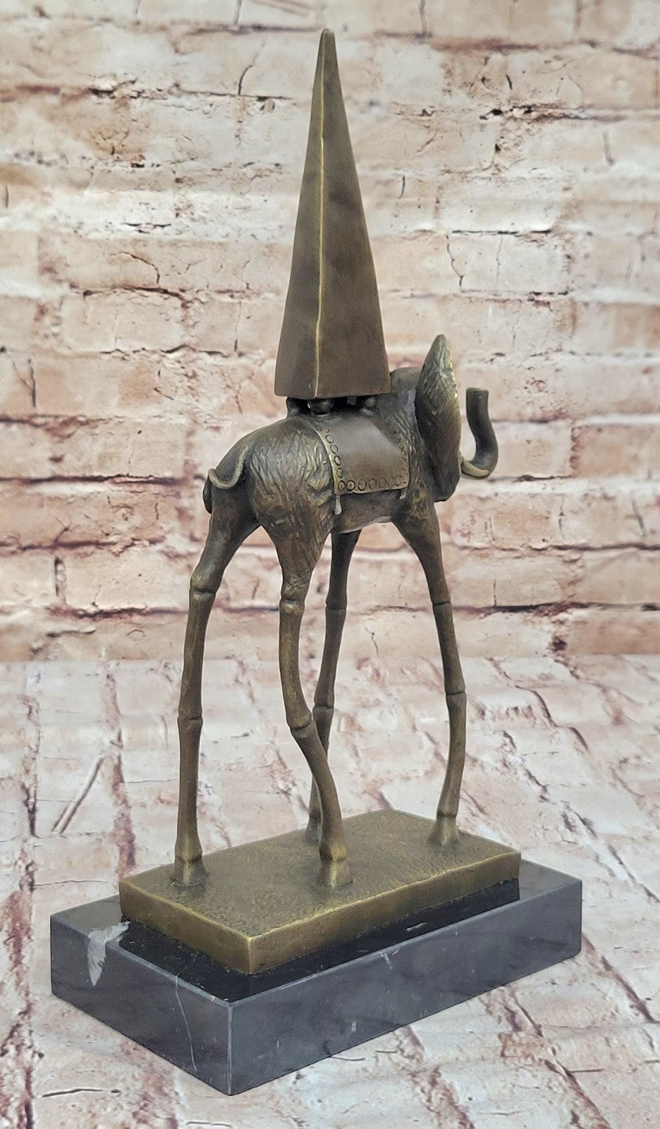 SALVADOR DALI HOMMAGE - BRONZE SCULPTURE - SPACE ELEPHANT - 100 % BRONZE FIGURE