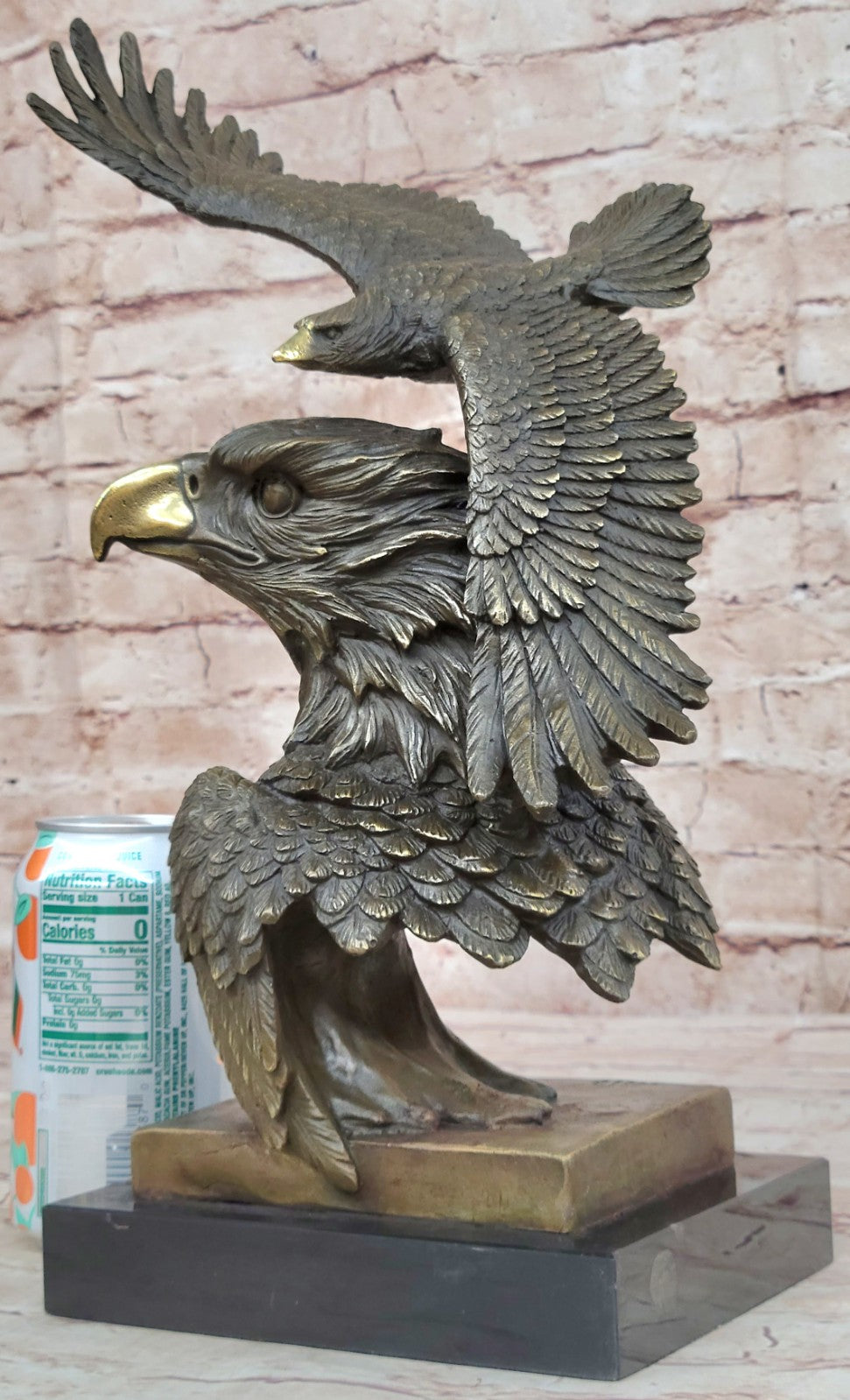 Victory`s Eagle in Flight Statue Real Bronze Sculpture Masterpiece Figurine