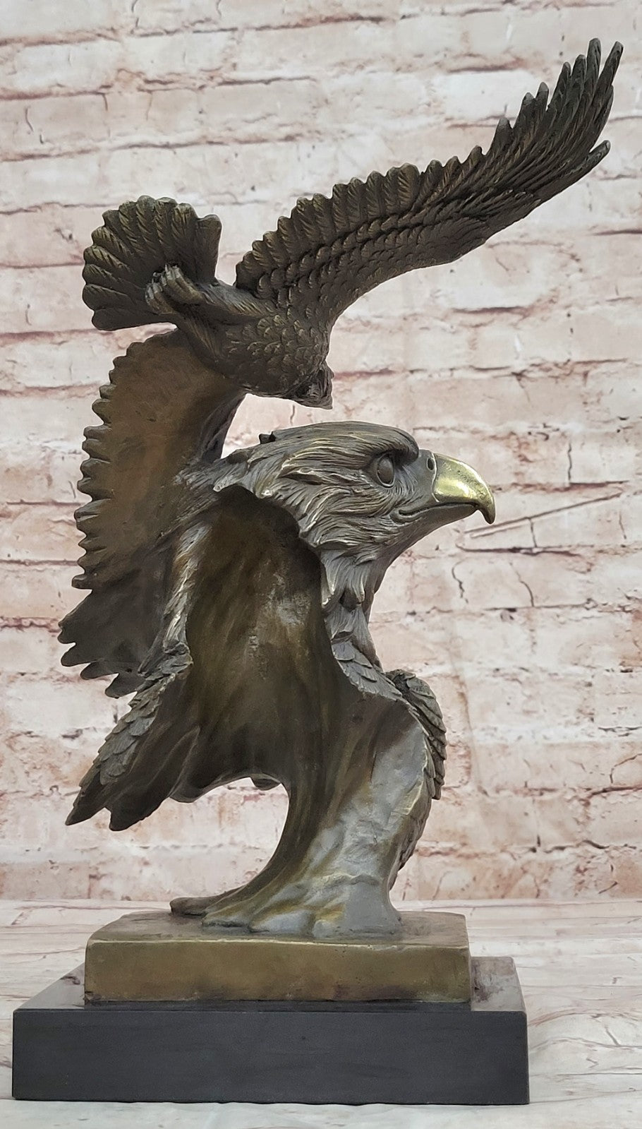 Victory`s Eagle in Flight Statue Real Bronze Sculpture Masterpiece Figurine