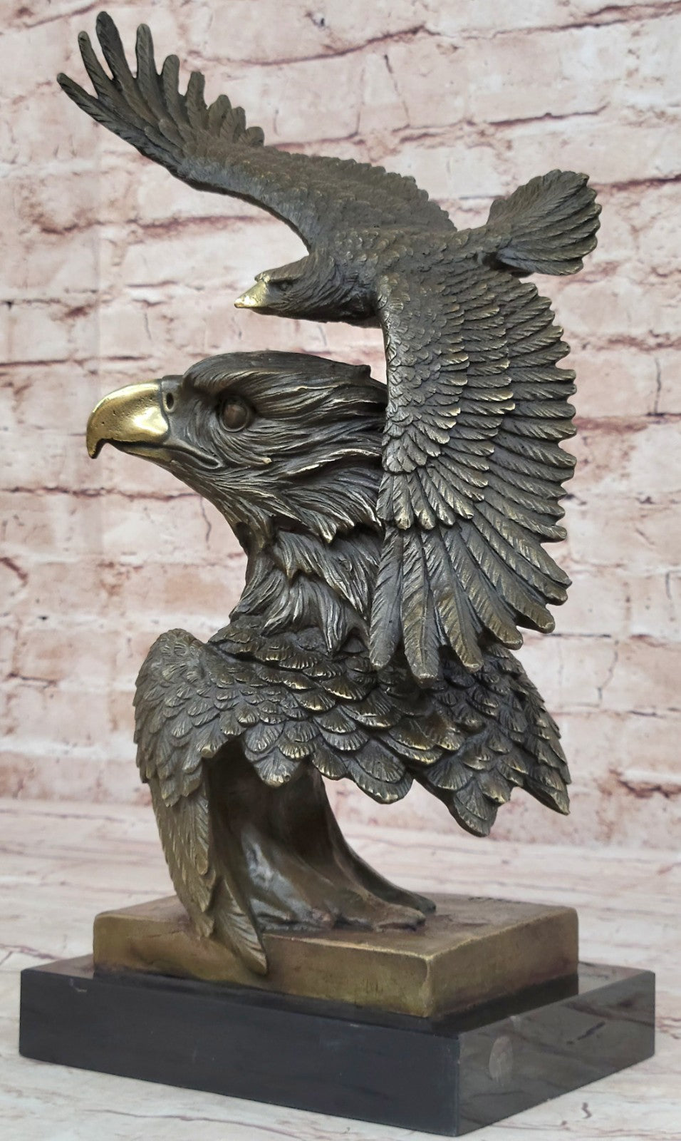 Victory`s Eagle in Flight Statue Real Bronze Sculpture Masterpiece Figurine