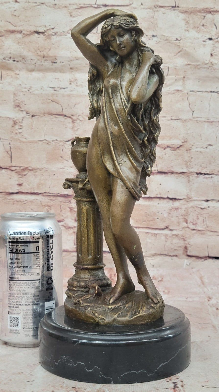 Original Jean Patoue French Nude Girl Bronze Figurine Marble Figure Hotcast