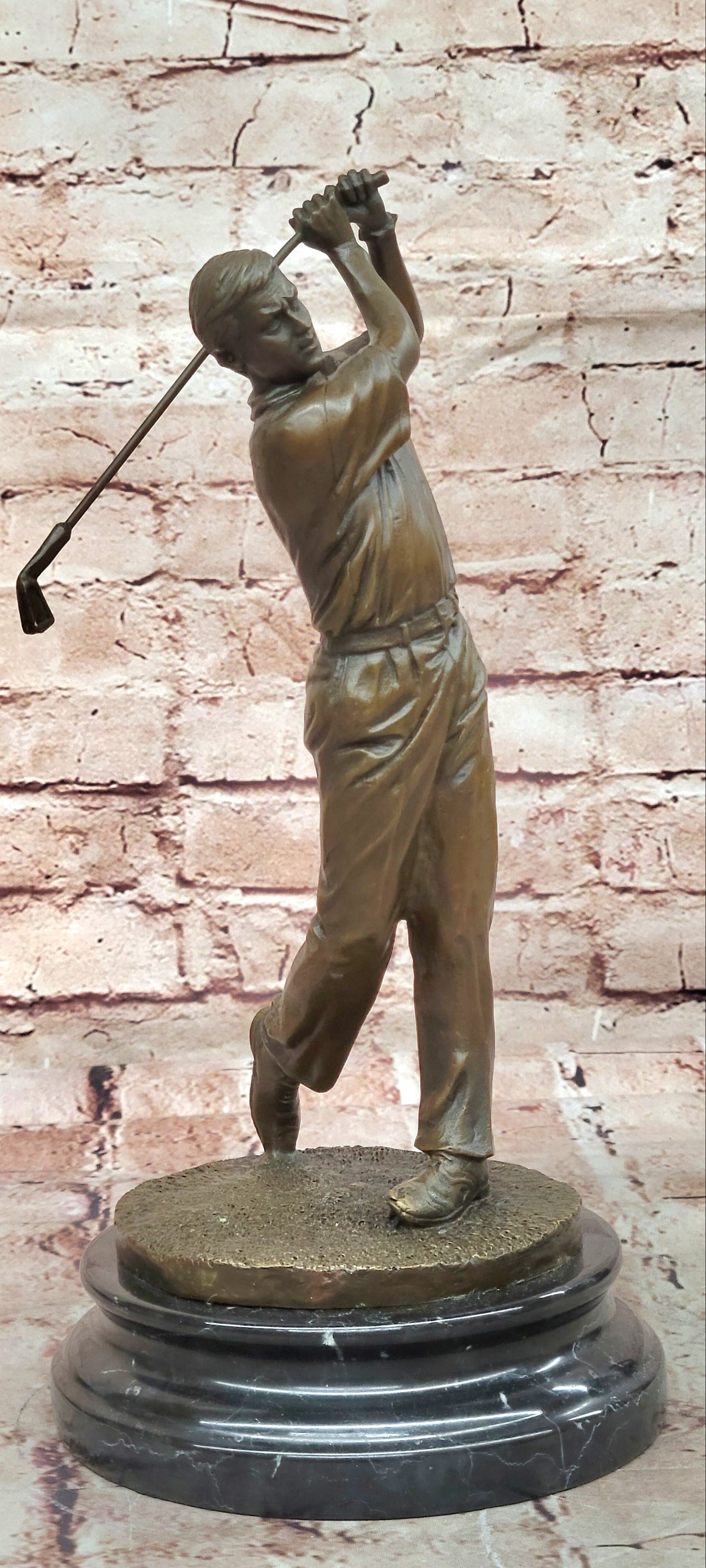 Hot Cast Handcrafted Famous Golfer Signed Original Milo Sport Bronze Sculpture