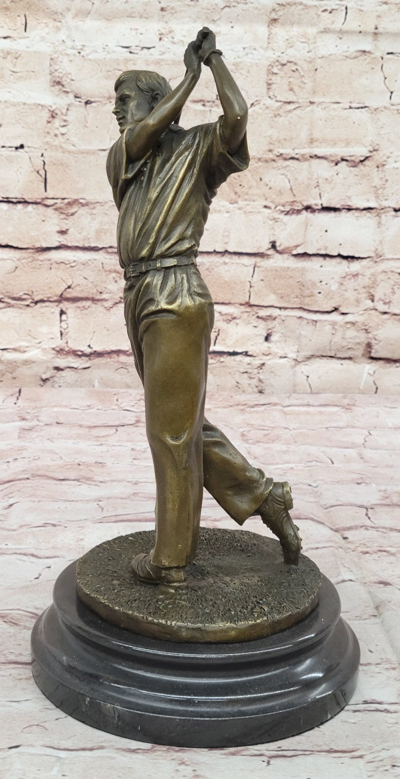 Hot Cast Handcrafted Famous Golfer Signed Original Milo Sport Bronze Sculpture