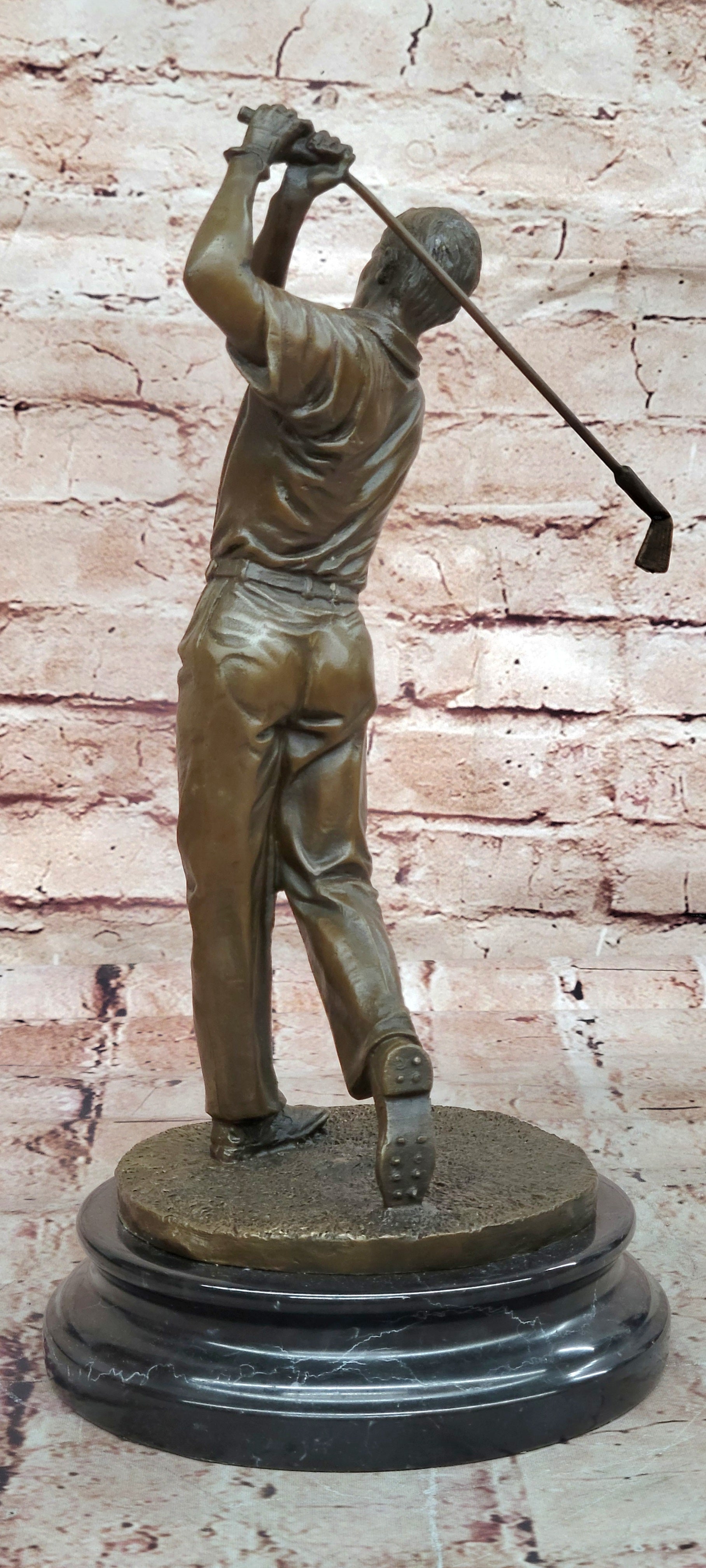 Hot Cast Handcrafted Famous Golfer Signed Original Milo Sport Bronze Sculpture