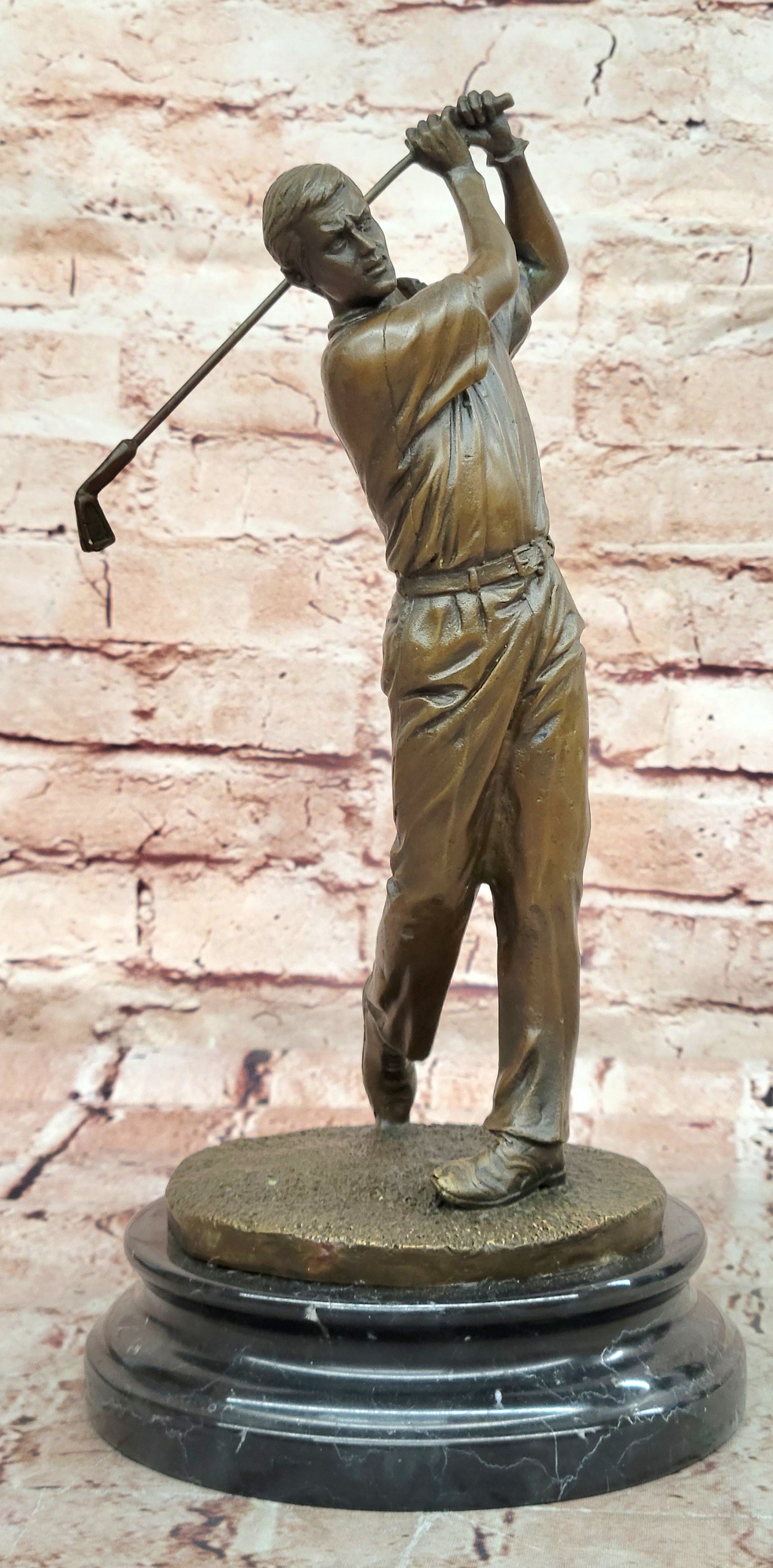 Hot Cast Handcrafted Famous Golfer Signed Original Milo Sport Bronze Sculpture