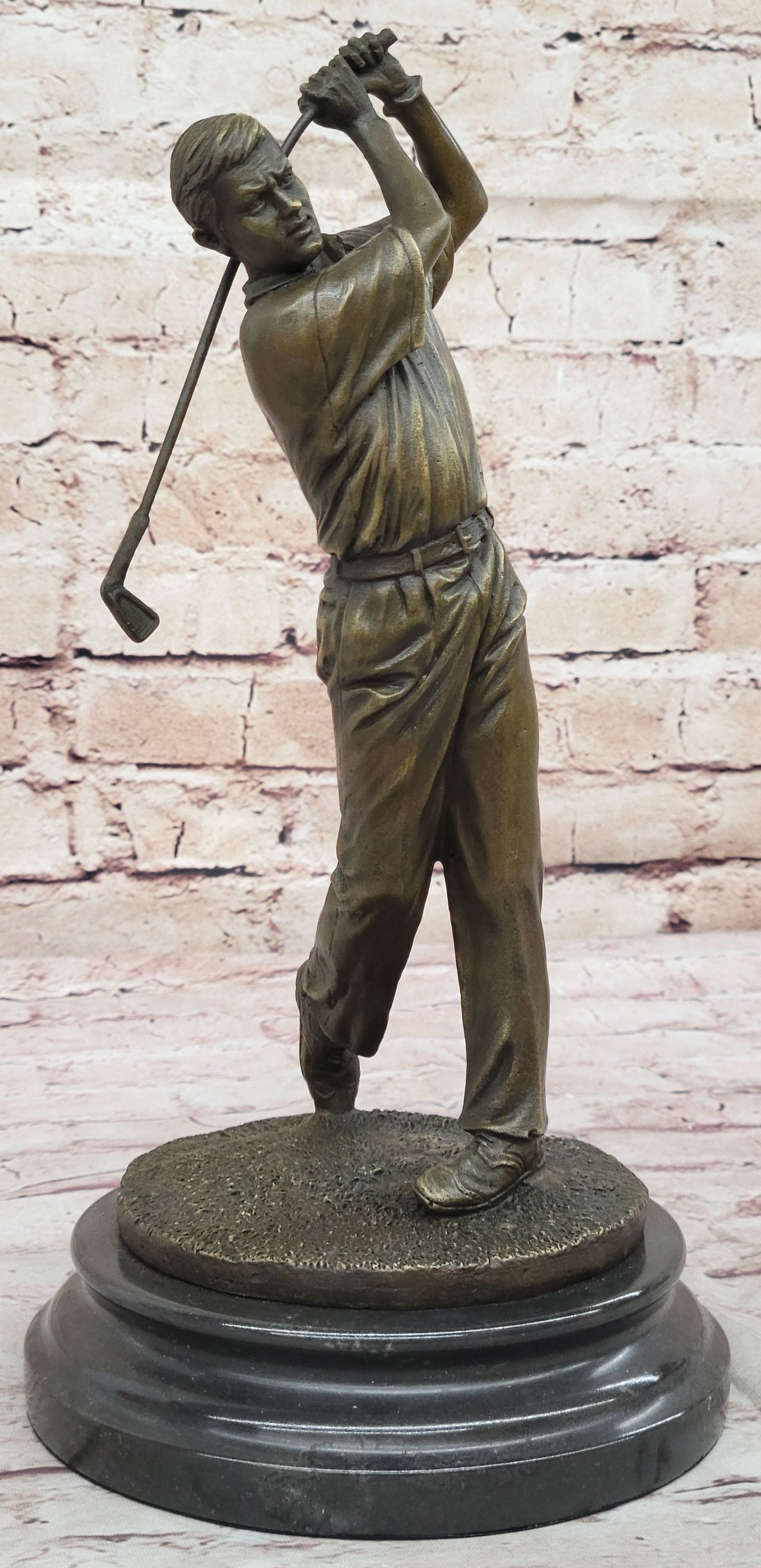 Hot Cast Handcrafted Famous Golfer Signed Original Milo Sport Bronze Sculpture