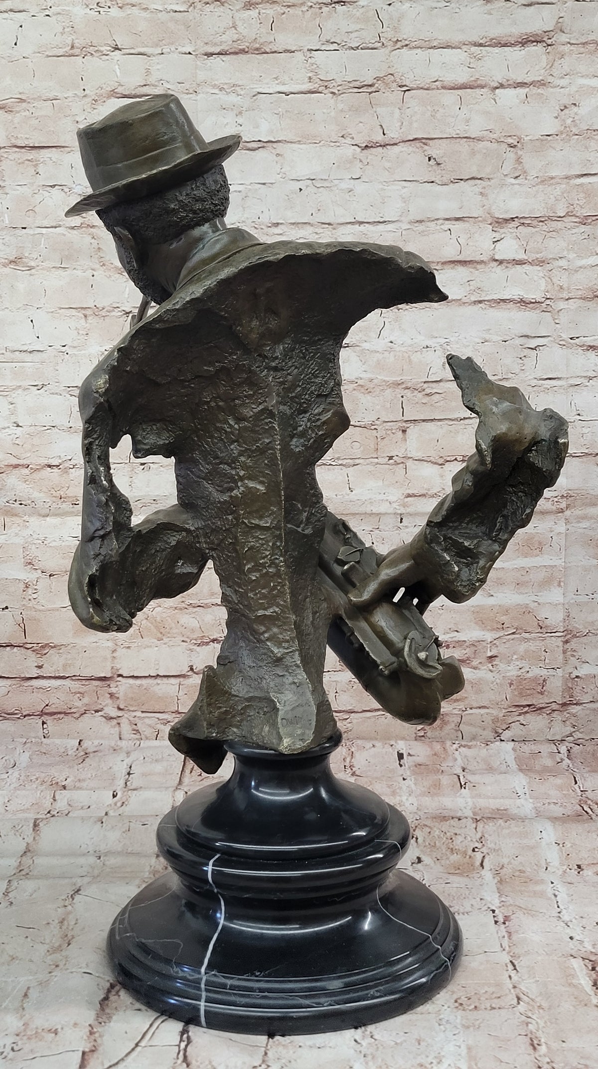 Bronze Brass Trumpet Trombone Saxophone Jazz Band Horn Players Figurines VTG