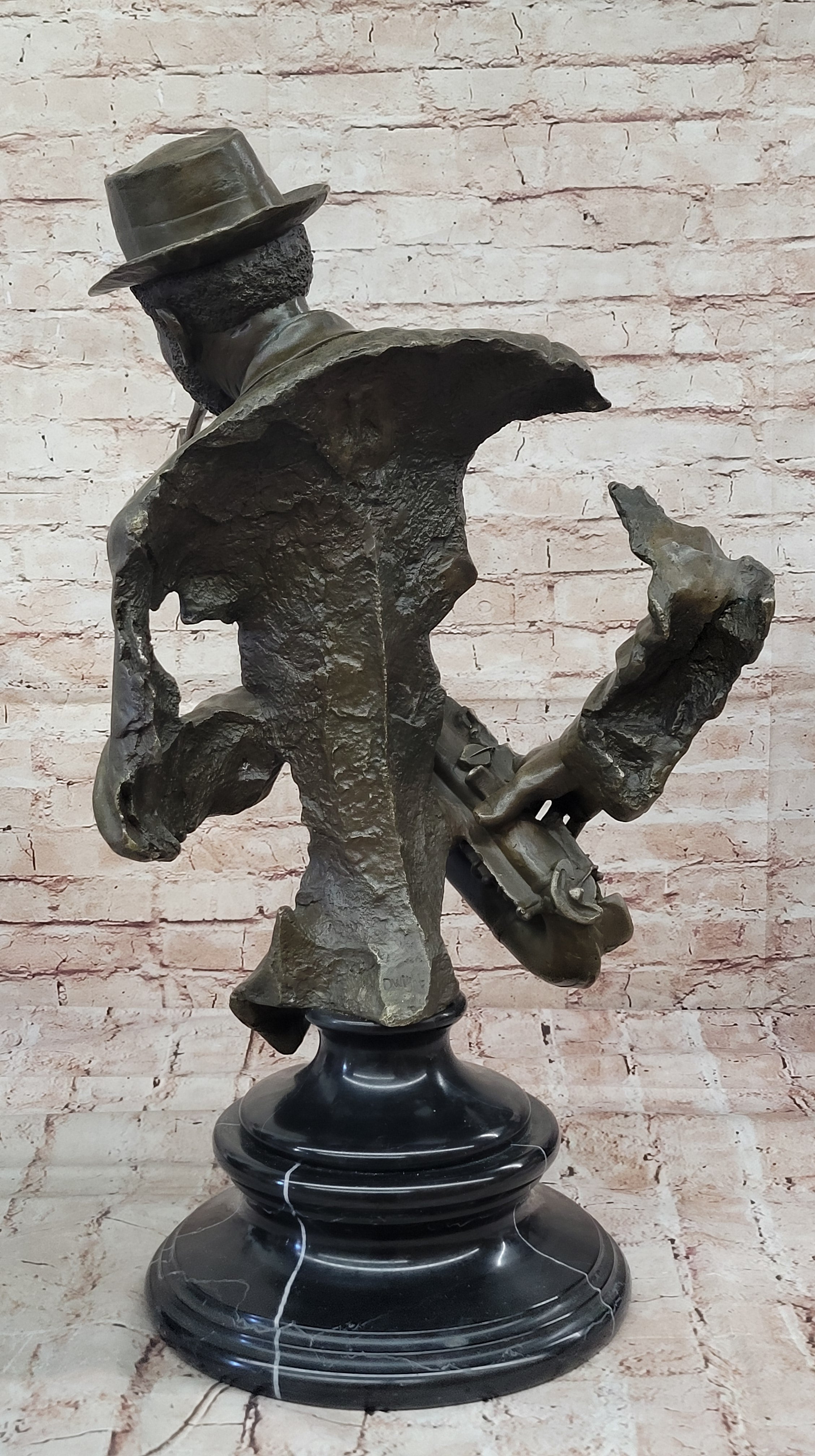 Bronze Brass Trumpet Trombone Saxophone Jazz Band Horn Players Figurines VTG