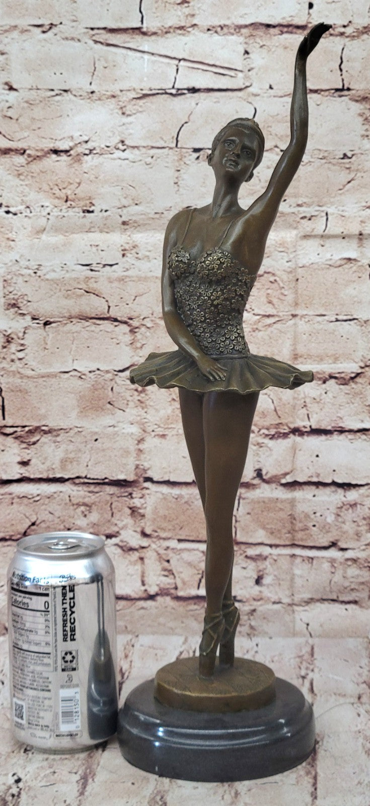 16" Original Signed Milo Well Trained Ballerina Bronze Statue Sculpture Figurine
