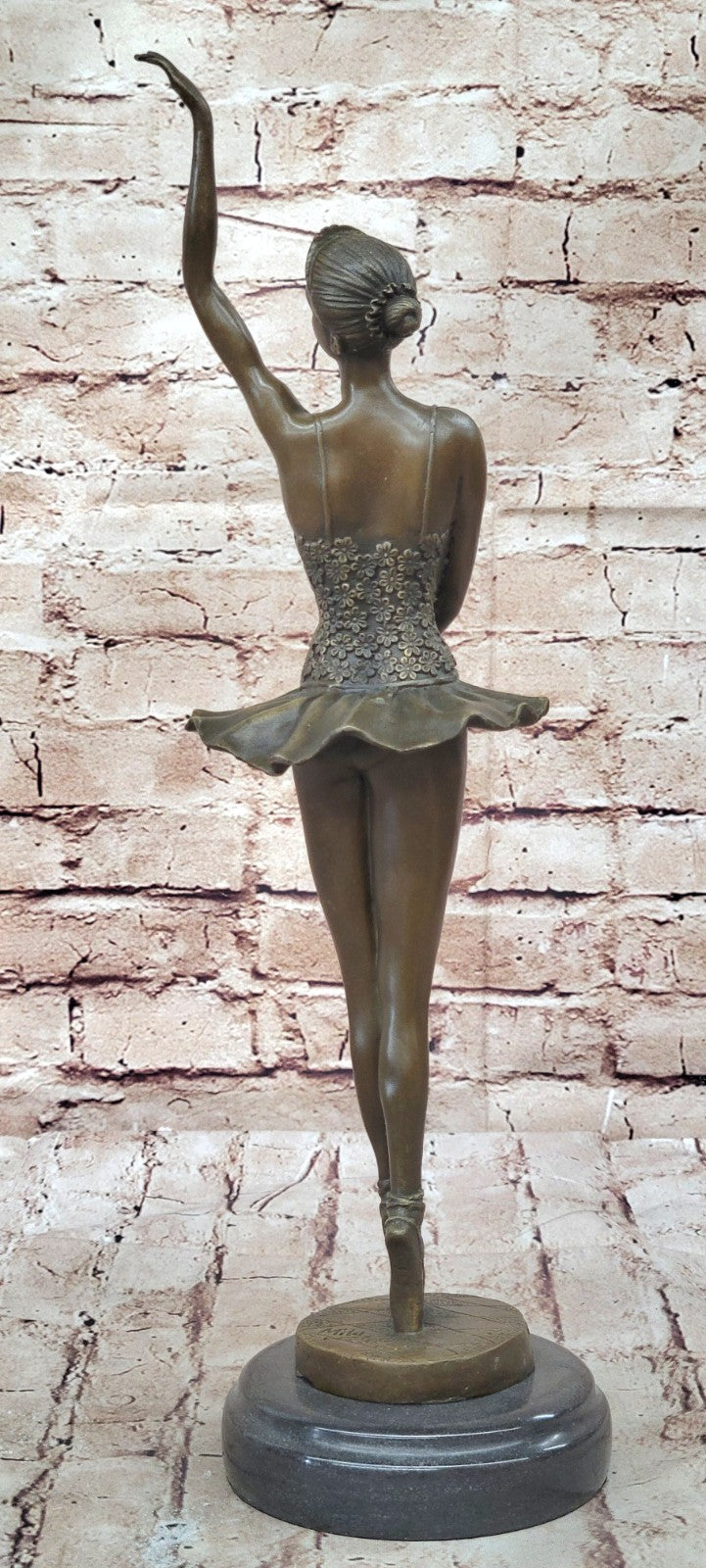 16" Original Signed Milo Well Trained Ballerina Bronze Statue Sculpture Figurine