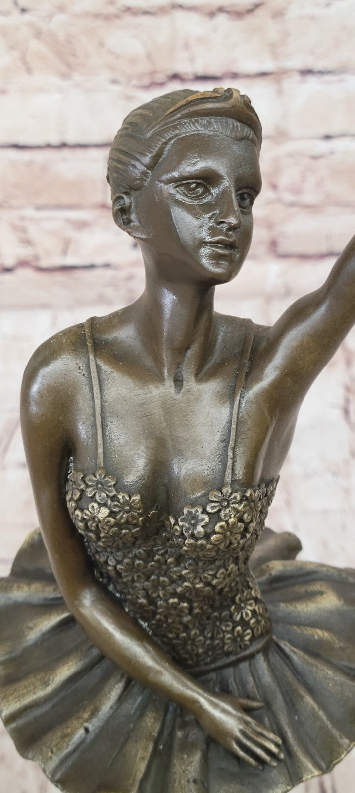 16" Original Signed Milo Well Trained Ballerina Bronze Statue Sculpture Figurine
