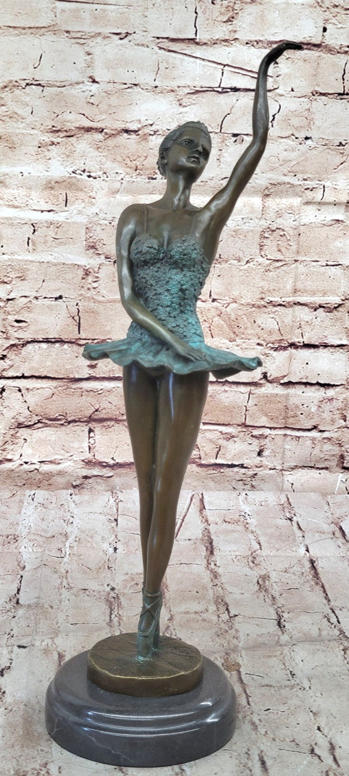 The Little Fourteen Year Old Dancer Bronze Ballerina Sculpture, Signed: Milo