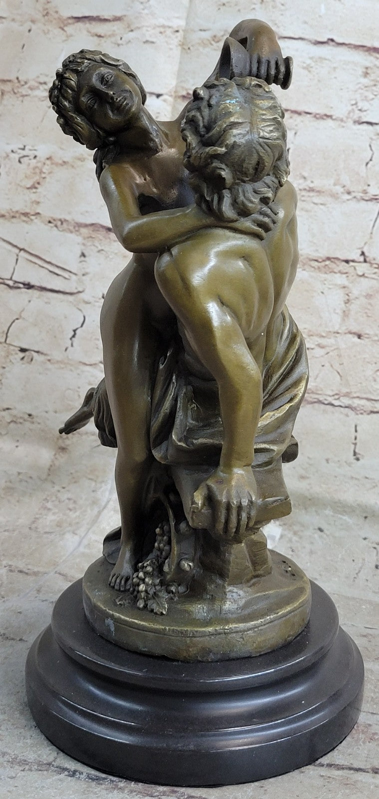 Bronze Sculpture Original Milo Nude Nymph and Satyr Mythical Hot Cast Figure Art