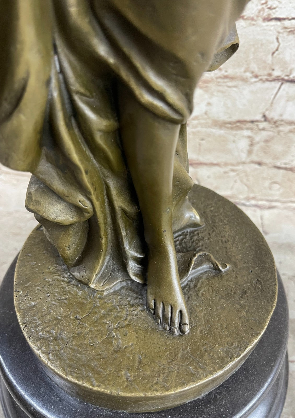 100% Solid Bronze Lady Candle Holder Girl Candlestick brass Statue Art Figurine