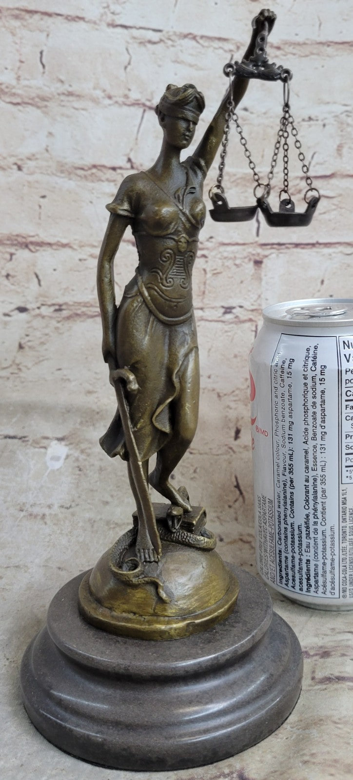 SIGNED MAYER LARGE BLIND JUSTICE LAWYER COURT HOT CAST REAL BRONZE SCULPTURE ART