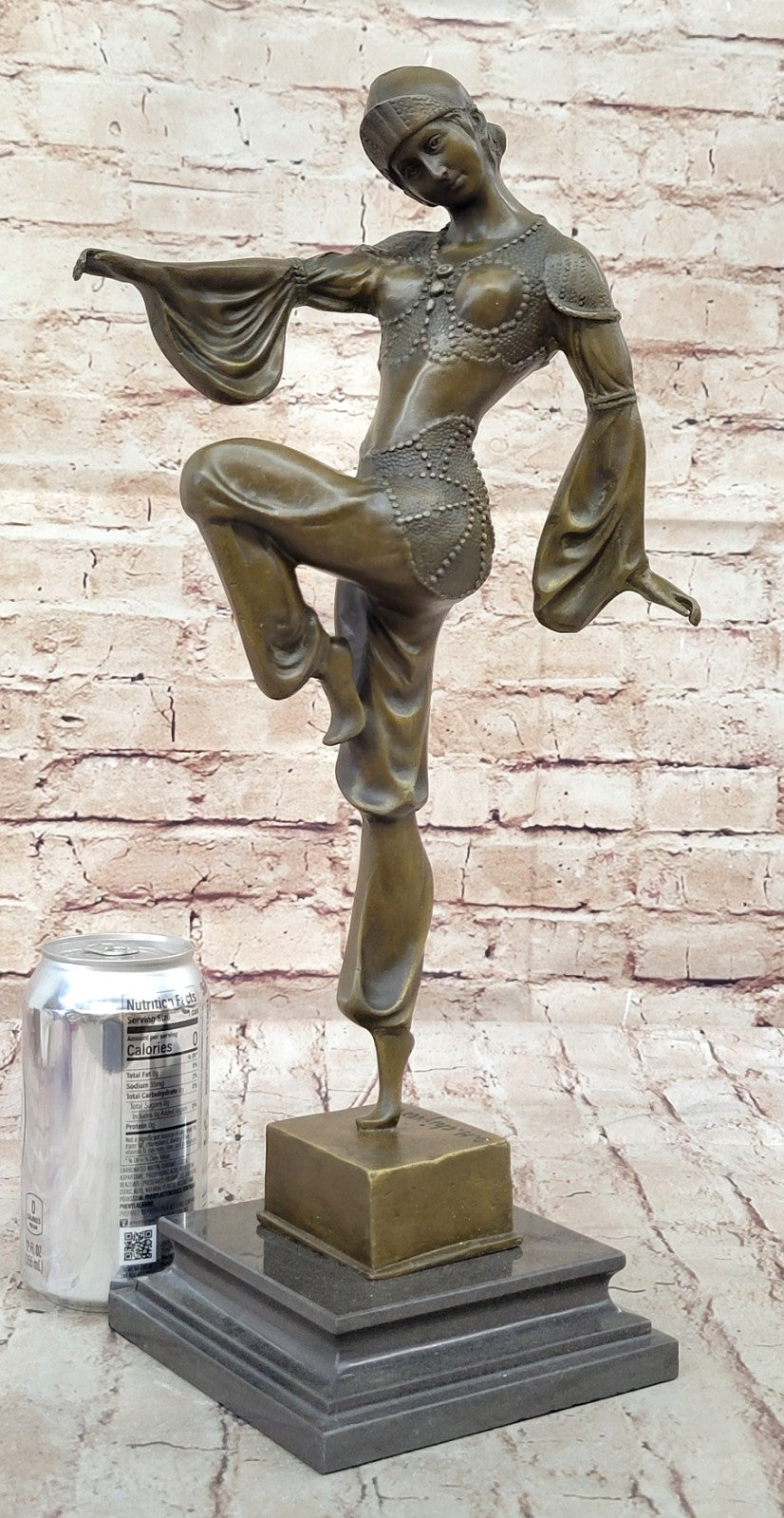 VINTAGE LARGE GIFT DECO DANCER DIMITRI CHIPARUS BRONZE SCULPTURE SIGNED FIGURE