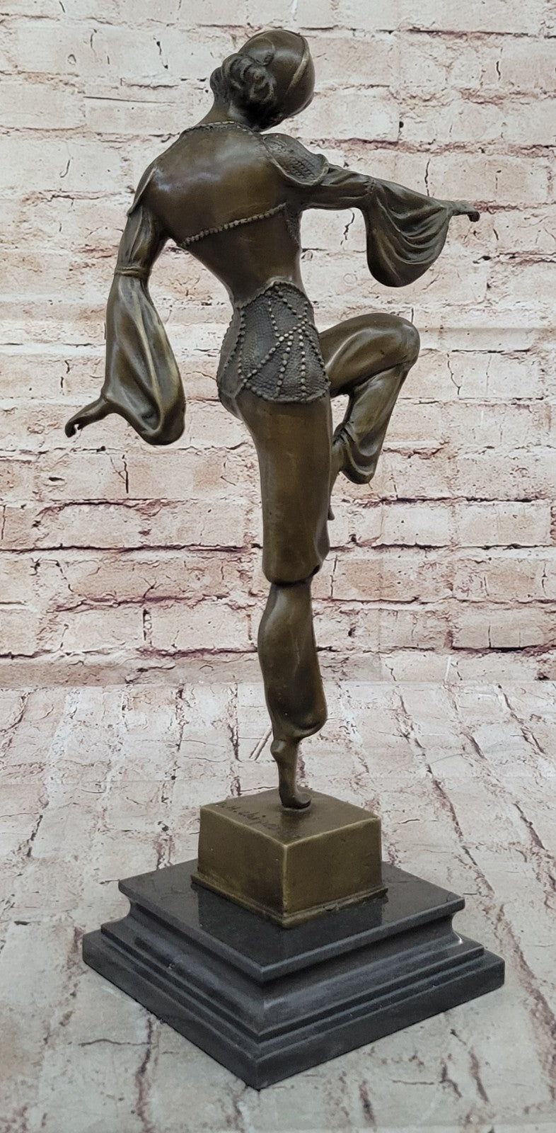 VINTAGE LARGE GIFT DECO DANCER DIMITRI CHIPARUS BRONZE SCULPTURE SIGNED FIGURE