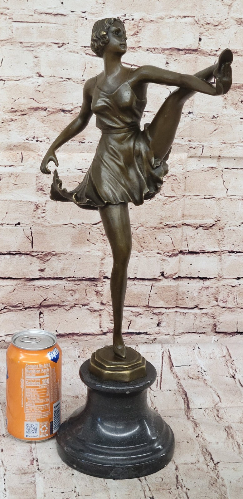 COLLECTIBLE BRONZE SCULPTURE STATUE Dancers 19"Tall Classical Dancer Ballerina