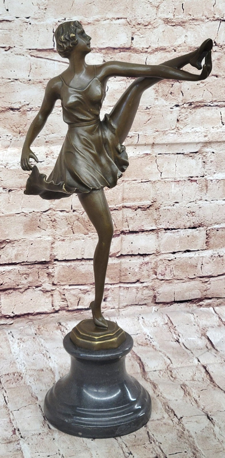 COLLECTIBLE BRONZE SCULPTURE STATUE Dancers 19"Tall Classical Dancer Ballerina