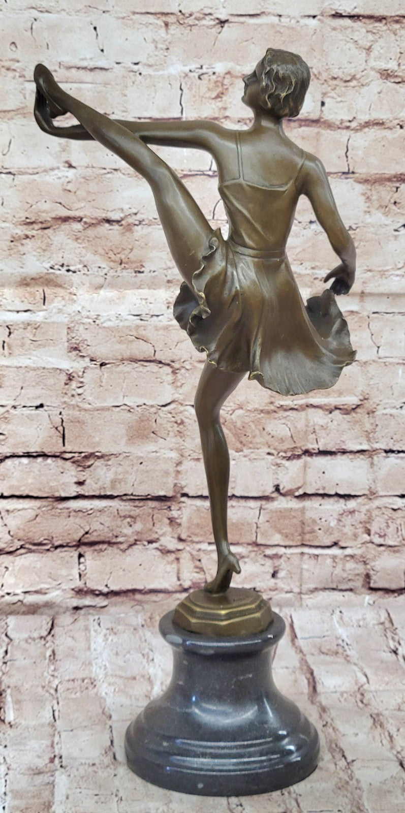 COLLECTIBLE BRONZE SCULPTURE STATUE Dancers 19"Tall Classical Dancer Ballerina