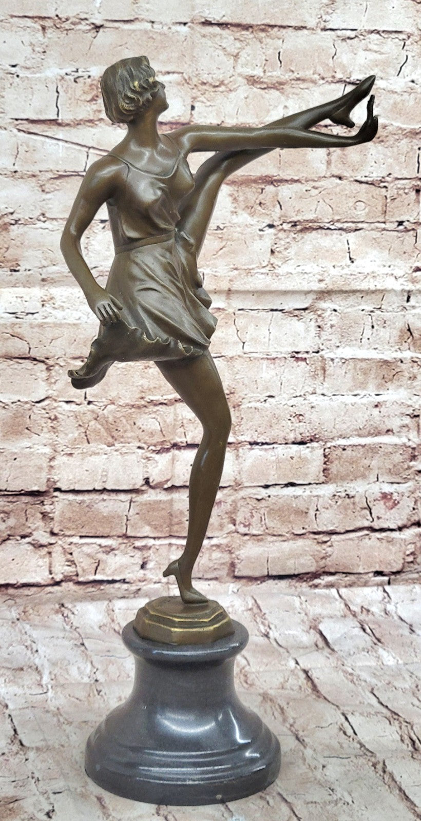 COLLECTIBLE BRONZE SCULPTURE STATUE Dancers 19"Tall Classical Dancer Ballerina