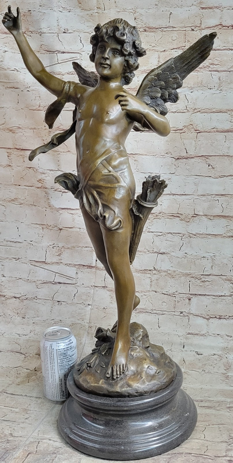 Signed Moreau Guardian Angel From Heaven Bronze Statue Sculpture Figurine Figure