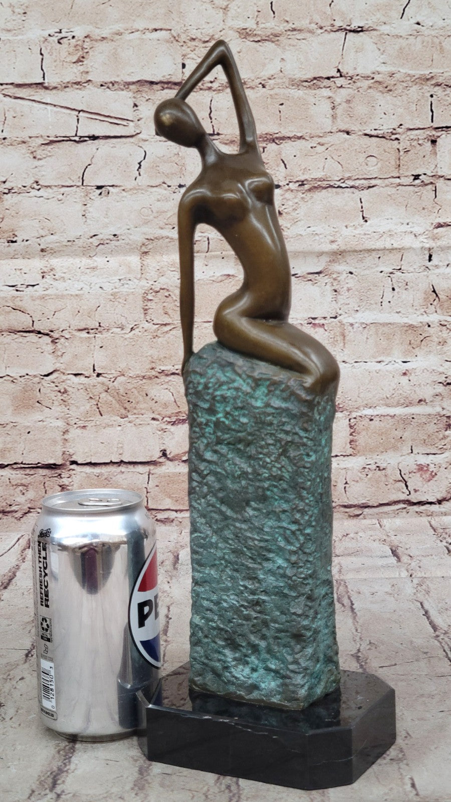 Aldo Vitaleh Abstract Modern Art Bronze Sculpture Marble Nude Statue Home Deco