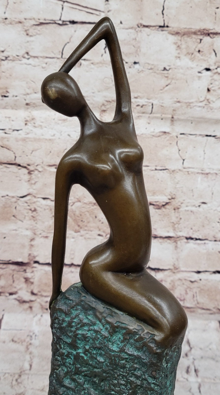 Aldo Vitaleh Abstract Modern Art Bronze Sculpture Marble Nude Statue Home Deco