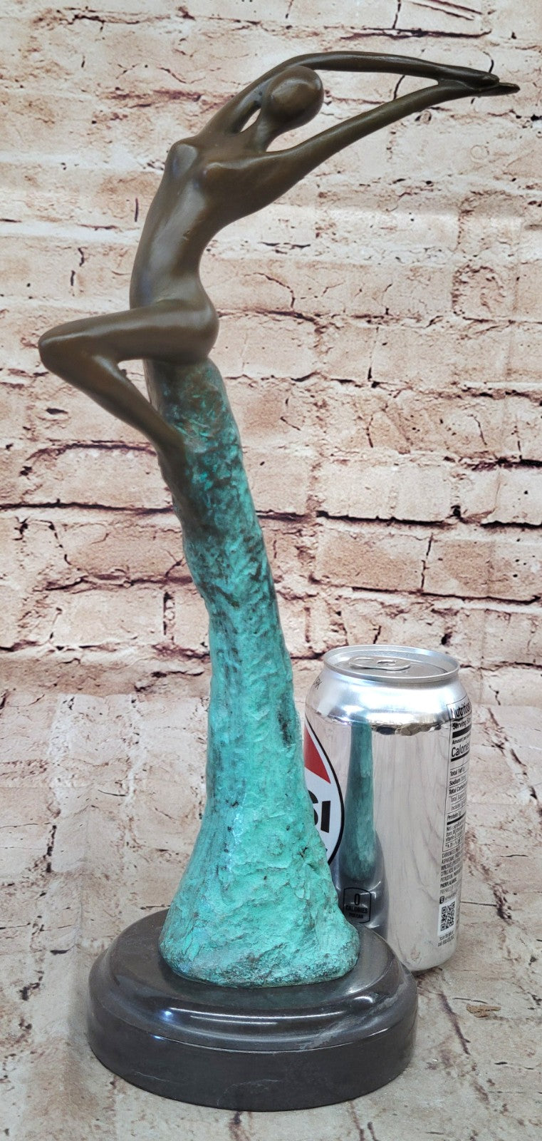 Handcrafted bronze sculpture SALE Girl Sexy Nude Vitaleh Aldo 14" Figurine Decor