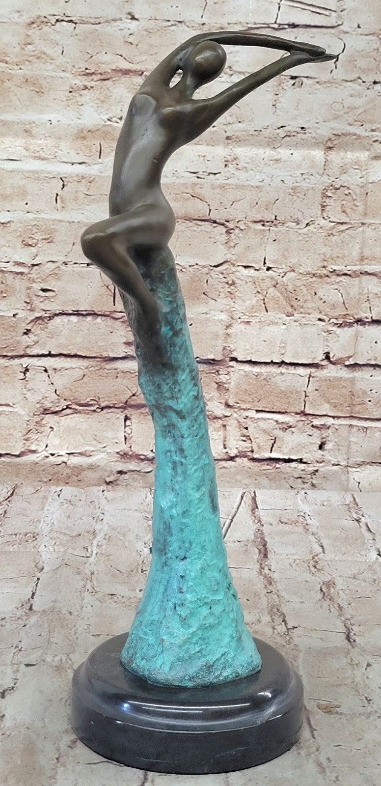 Handcrafted bronze sculpture SALE Girl Sexy Nude Vitaleh Aldo 14" Figurine Decor