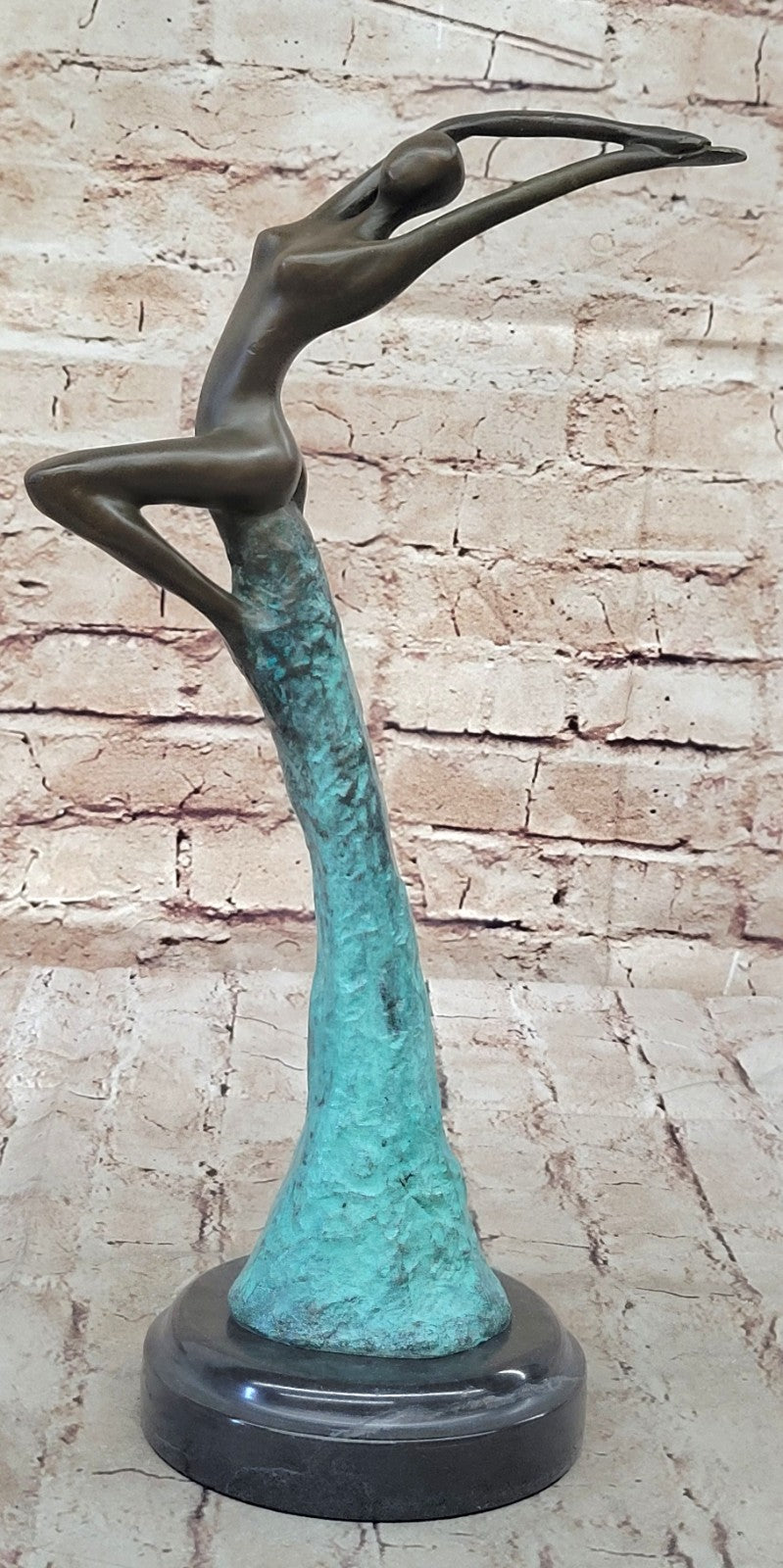 Handcrafted bronze sculpture SALE Girl Sexy Nude Vitaleh Aldo 14" Figurine Decor