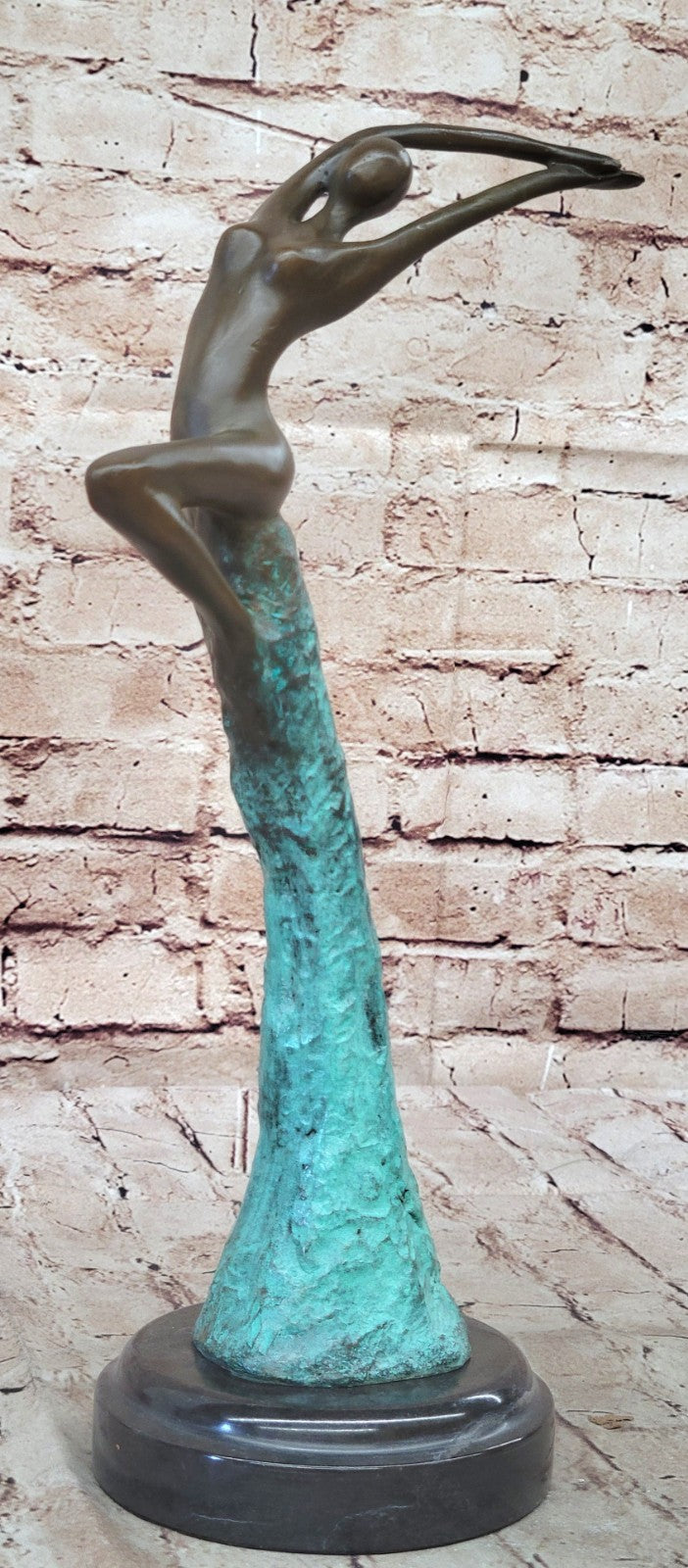 Handcrafted bronze sculpture SALE Girl Sexy Nude Vitaleh Aldo 14" Figurine Decor