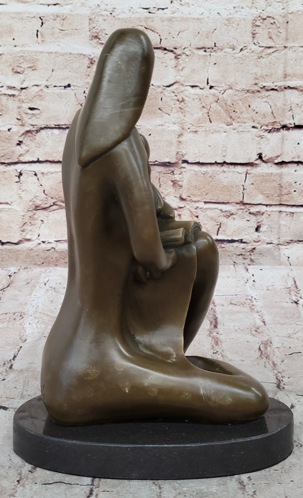 Handcrafted bronze sculpture SALE Children Kid Her To Reading Mother Art