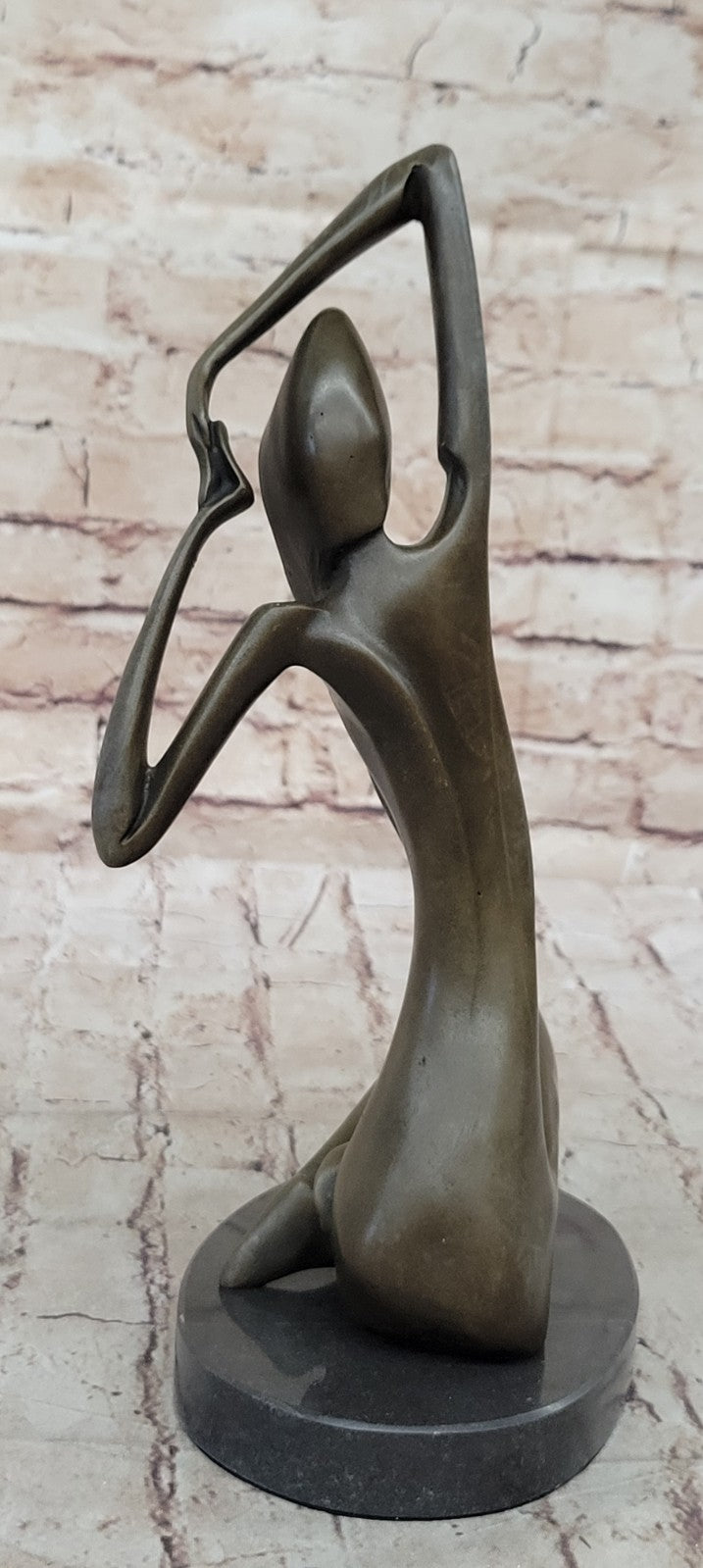 Bronze Sculpture Surrealist Abstract Modern Art Girl Dancer Statue Deco Figure