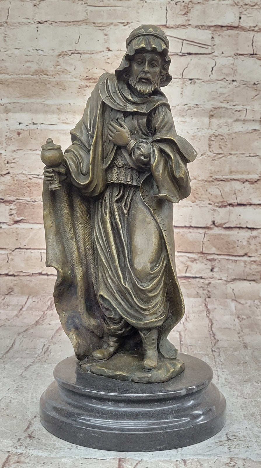 Handcrafted bronze sculpture SALE Religi Religious Church Man Wise Holly Christ