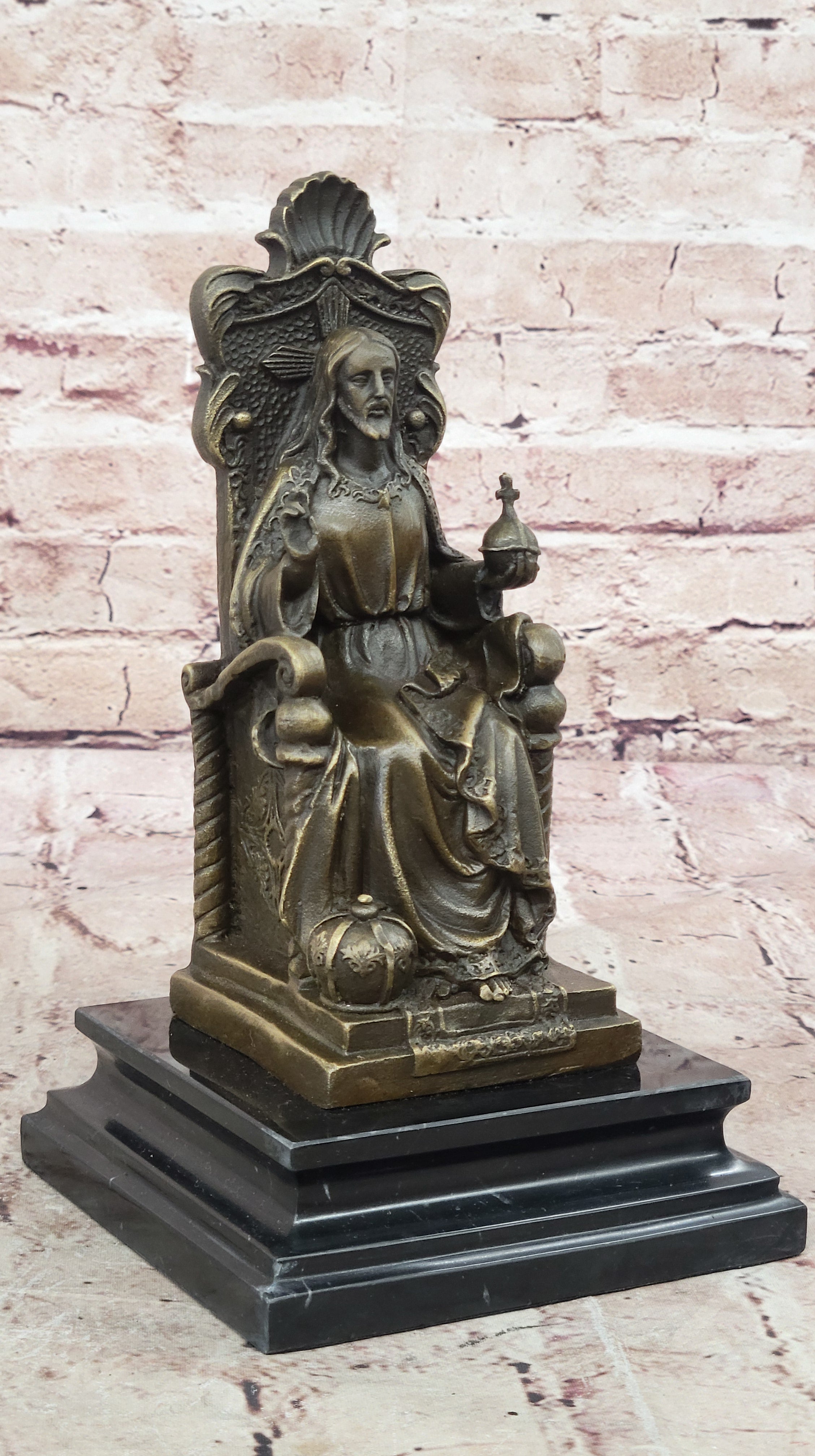 Collectible Bronze Statue *DEAL* Signed Original Valli Religious Jesus Hot Cast