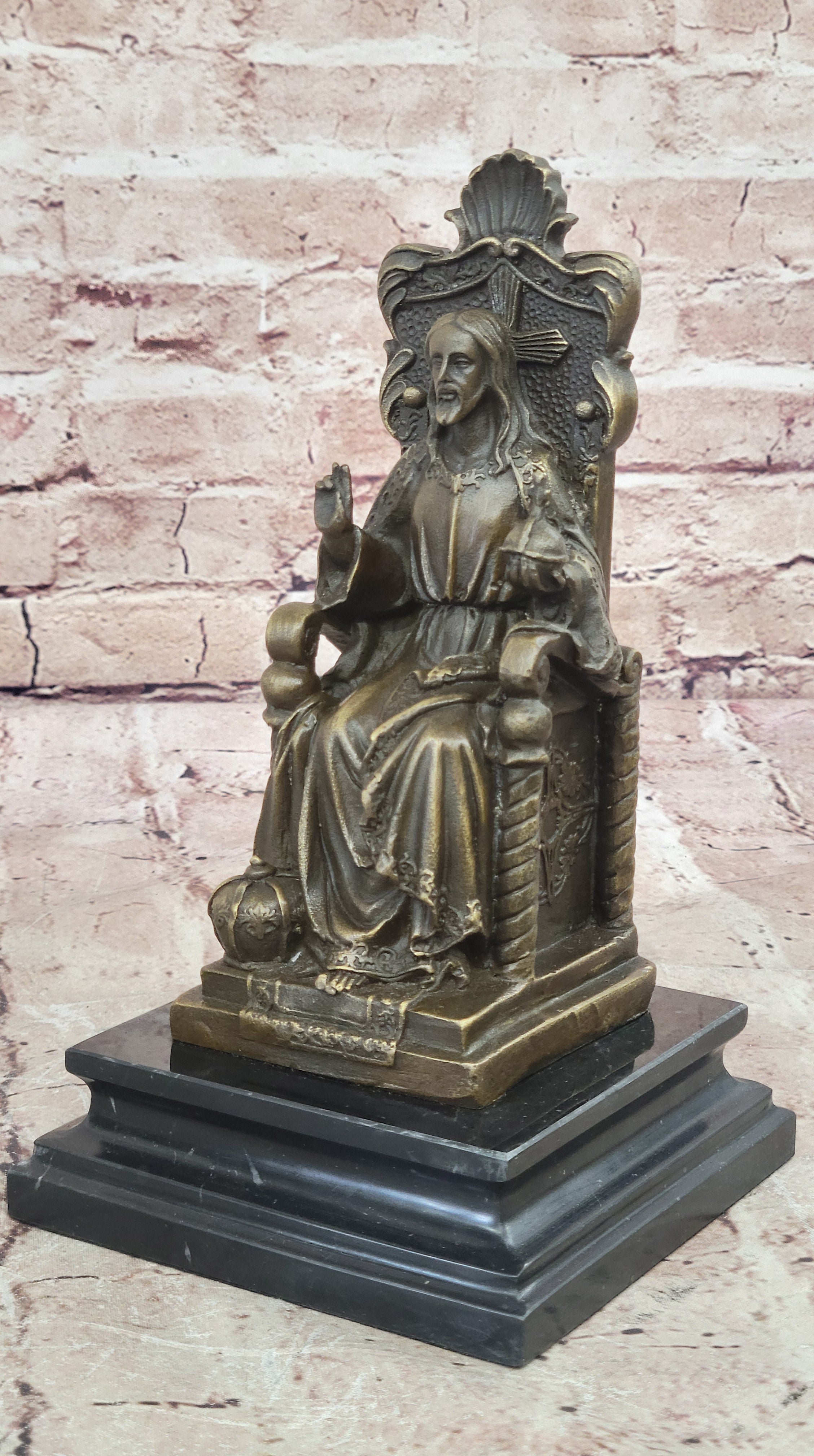 Collectible Bronze Statue *DEAL* Signed Original Valli Religious Jesus Hot Cast