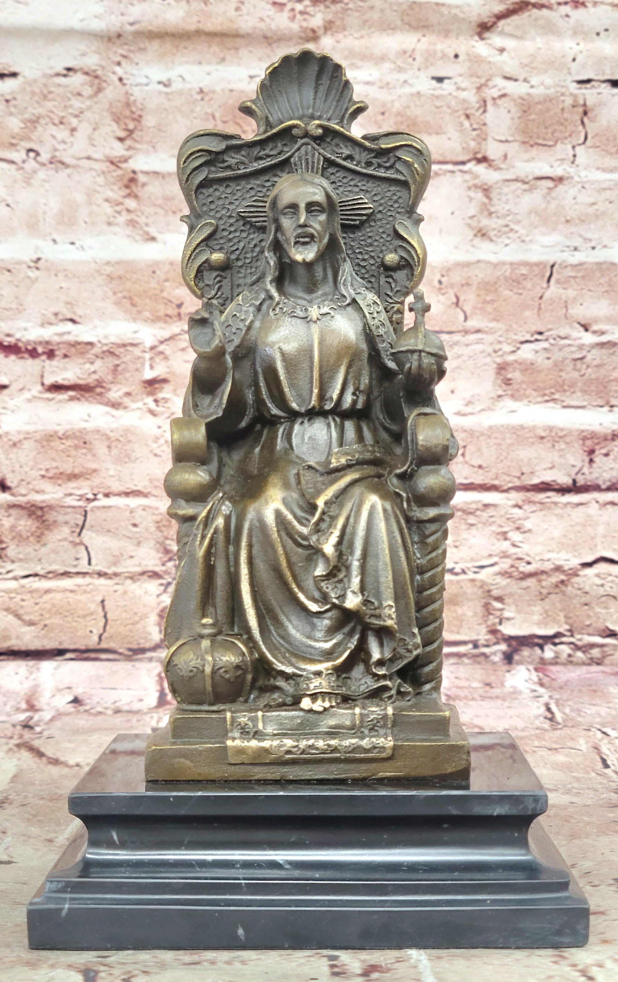 Collectible Bronze Statue *DEAL* Signed Original Valli Religious Jesus Hot Cast