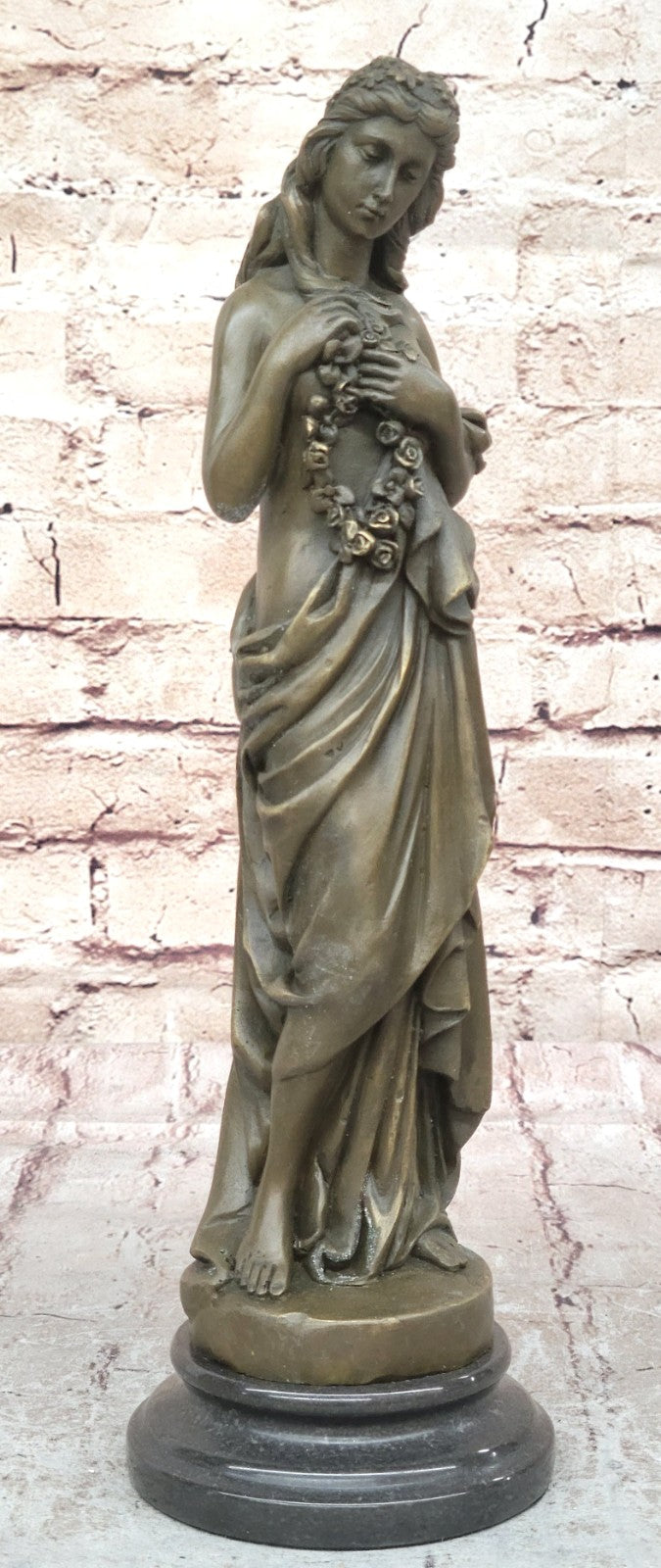 HAWAIIAN GIRL ART DECO NOUVEAU BRONZE SCULPTURE MOREAU STATUE FIGURE FIGURINE