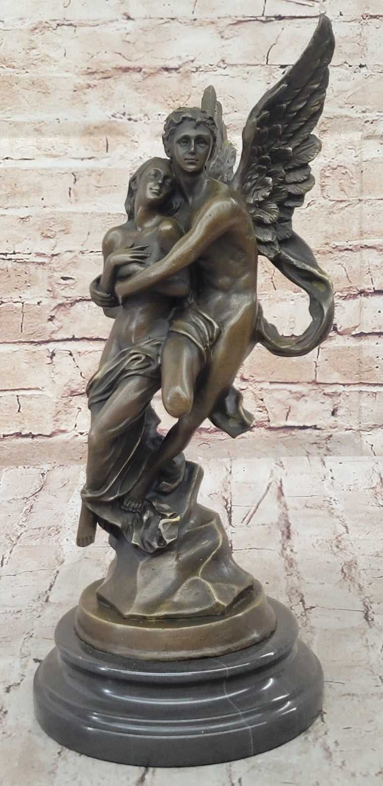 Bronze Sculpture Eros and Psyche For Valentine Day Gift Thoughtful Figurine