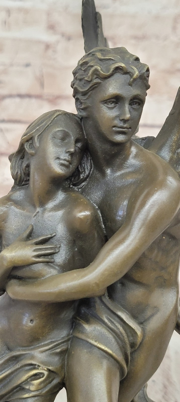 Cupid Eros and Psyche Greek Mythology Lovers Flirtation Bronze Statue SALE