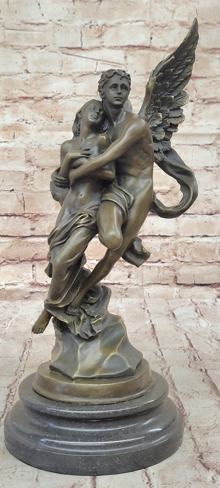 Cupid Eros and Psyche Greek Mythology Lovers Flirtation Bronze Statue SALE